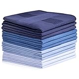 AOMIG Stoff Taschentücher Herren, 12 Stück Baumwolle Herrentaschentücher Stofftaschentuch, Traditionelle Männertaschentücher Handkerchief, 40cm x 40cm