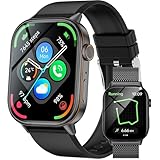 LOYEWAIER Smartwatch Herren mit Telefonfunktion 2,01'' HD Smart Watch Fitnessuhr mit GPS IP68 wasserdichte Sportuhr 178+ Sportmodi Schlafmonitor Herzfrequenz Fitness Tracker für Android iOS (Schwarz)