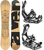 Snowboard Set: Snowboard Raven Solid Classic + Bindung Raven FT360 (162cm Wide + FT360 Black XL)