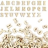LXUEJIE 208 Stück Holzbuchstaben Klein, 15mm Deko Buchstaben Holz Holzbuchstaben zum Basteln Buchstaben Deko Großbuchstaben A-Z für Kunsthandwerk DIY Kindererziehung