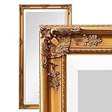 dasmöbelwerk XXL Barock Wandspiegel Spiegel 200 x 100 cm Antik-Stil Ganzkörperspiegel (Gold)