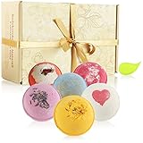 Robin Goods® 6-teiliges Badekugeln-Set - Aromatherapie für die Feiertage - Badebomben - Geschenkset für Muttertag, Valentinstag und Geburtstag (06 Stück - Badekugeln)