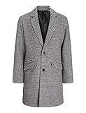 JACK & JONES Herren Jjhays Wool Blend Coat Mantel 12258389,Seal Brown/Detail:HOUNDSTOOTH,XXL
