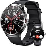 OUKITEL Smartwatch Herren Damen - Fitness Tracker mit Bluetooth Anrufe, 1,43 Zoll AMOLED Display, 100+ Sportmodi Fitnessuhr mit Kompass IP68 Wasserdicht SpO2 Herzfrequenz Schrittzähler Schlafmonitor