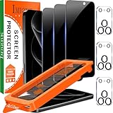 IMBZBK [Auto-Staubentfernung] 3 Stück Privatsphäre Displayschutzfolie für iPhone Pro Max [6,9 Zoll] Anti-Spionage 17 Private Zubehör, hüllenfreundliche Folie, Militärqualität gehärtetes Glas 3