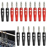 16 Stück Bananenstecker 4mm,Banana Plug Max 20A,Bananenstecker Lautsprecher,4mm Bananenstecker,Schwarz Rot für Kabel Box Power Verstärker AV Receiver HiFi Stereo System