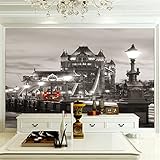 Vlies Fototapete Stadt 3D Foto Tapete Schlafzimmer Wohnzimmer Moderne Vliestapete Wandtapete Motivtapeten Effekt Wand Dekoration 250cm×175cm(Breite x Höhe)