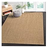 Handgefertigter Jute-Sisal-Teppich mit rutschfester Unterseite, Kratzfeste Katzenmatte, Beige Balkonteppich für Wohnzimmerdekoration, umweltfreundliches Wohnaccessoire