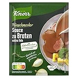 Knorr Feinschmecker Sauce zu Braten extra fein leckere braune Soße ohne geschmacksverstärkende Zusatzstoffe und Farbstoffe 250 ml 1 Stück