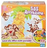 Mattel Games SOS Affenalarm Spiel, Würfelspiel für die Familie, Kinderspiele, Verpackung kann variieren, für 2-4 Spieler, ab 5 Jahre, 52563