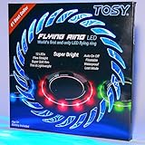 TOSY Fliegender Ring – 12 LEDs, hell, automatisches Aufleuchten, sicher, wasserdicht, leichtes Frisbee, Geschenk zum Geburtstag, Ostern, Weihnachten für Jungen/Mädchen/Kinder