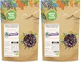 Wholefood Earth Getrocknete Bio-Cranberries 1kg | vegan, GMO-frei, ballaststoffreich (Packung mit 2)