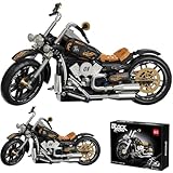 JUCYJULY Technik Motorrad Bausteine für Hanley Car, 445 Klemmbausteine Technik Rennen Motorrad Bausatz, MOC Supermotorrad Modellbausatz Superbike Spielzeug Geschenk