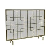 Schmiedeeiserner Kaminschirm im europäischen Stil – dekorative Feuerabdeckung für Sicherheit und Ästhetik zu Hause