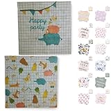 ANDINUS Set mit 48 Papierservietten, 33 x 33 cm, dekoriert, lustige und farbenfrohe Designs für Partys, Geburtstage, Veranstaltungen, Büro und den täglichen Gebrauch (Tiere)