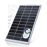 Solarpanel Monokristallin - 50 100 130 150 oder 165 W, 18 V für 12 V Batterien, Photovoltaik, Ladekabel, Setwahl - Solarzelle, Solaranlage für Wohnwagen, Camping, Balkon, Gartenhäuser
