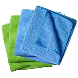 Behogan 4 Stück Bambus Baumwolltücher, 30x38cm Bambus Tücher, Saugfähige Reinigungstücher, Microfaser Putztuch, Wiederverwendbare Putztücher für Hochglanzoberflächen, zum Reinigen und Abstauben