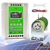 menglanchang 2000W Wind-Solar-Hybrid-Controller, 24V/48V LCD-Display Mppt Boost-Laden Multifunktionaler Wind-Solar-Controller, 1000 W Windturbine Und 1000 W Solar-Hybrid Mppt Charge Boost,48V