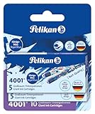 Pelikan Großraum-Tintenpatronen 4001 Tinte Königsblau, Bunt bedruckt, 10 Stück