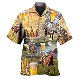 Oktoberfest Herren Kurzarm,Funky Hawaiihemd Herren Bier Hemd Mit Party Drinks Bier Prints Hemden Revers Knopfleiste Hawaii Hemd Strandurlaub Hemd Atmungsaktiv Freizeithemd Für Oktoberfest Wiesn