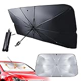 JOZMMZEOOA Auto Sonnenschutz Frontscheibe,65x125CM Frontscheibenabdeckung Auto Windschutzscheibe Frontscheibe Hitzeschutz UV-Schutz für Auto Front-Sonnenschutz Faltbares Sonnenblende,für Meisten Autos