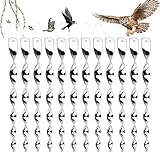 12 Stück Reflektierende Vogelschreck, Reflektierende Windspirale, 30cm vogelabwehr Windspiel,vogelschreck vogelabwehr, zum Schutz von Blumen und Garten Haus, Hof, Terrasse