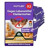 PATTLER® Schlupfwespen gegen Lebensmittelmotten und Kleidermotten - 2 Karten à 1 Lieferung - Effektiv Motten bekämpfen - Alternative zur Mottenfalle, Mottenspray, Pheromonfalle