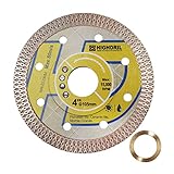 HIGHDRIL Superdünne Diamantklinge,Durchmesser 100mm Trocken- oder Nass-Diamant-Fliesenklinge mit X-Mesh-Rim Angel Grinder Disc zum Schneiden von Porzellan,Keramik,Terrakotta,Granit,Marmor