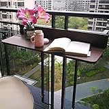 CXEGCCUF Hängetisch, Gartenklapptisch, Geländer-Hängeschreibtisch, höhenverstellbares Regal, Mehrzweck-Klapptisch (Größe: 80 x 37 cm)