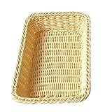 LVPY Brotkorb – Brotkorb rechteckig zur Dekoration von Brotkasten – 40 x 30 x 7 cm für Restaurant, Küche, niedriger Tisch 30 x 20 x 7 cm Style - 3