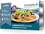 Fontaine Sardinenfilets ohne Gräten in Bio-Olivenöl – 120 g – 5er Pack - Premium Sardinenfilets aus 100% zertifizierter, nachhaltiger Fischerei und kontrolliertem Anbau