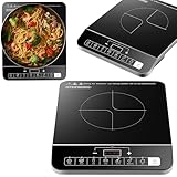 Steinborg® Induktionskochplatte Induktionskochfeld 1 Platte 2000 Watt Automatikprogramme Herdplatte Kochplatte Induktion Induktionsherd Touch Bedienfeld Kindersicherung Induktionsplatte