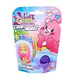 Glibbi Care Bears Surprise, Glücksbärchi Badebombe in 1 von 4 Farben, mit Überraschungsfigur, Sammelfigur, 100g, ab 3 Jahren