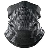 WTACTFUL Schlauchschal Herren Halbe Sturmhaube Motorrad Halstuch Herren Halswärmer Ski Mask Skimaske Halsschlauc Neck Gaiter Motorrad Gesichtsmaske für Winter Laufen Skifahren Snowboarden Schwarz