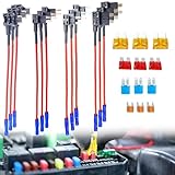 12 Stück Stromdieb Set, Stromdieb Sicherung Kfz Set Standard/Mini/Mikro2/Niedriges Profil Stromdieb Kfz 4 Typen ATO ATC ATM APM Stromdiebe Kfz mit Kfz Sicherung für Auto Lkw Boot
