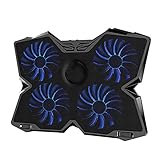 Laptop-Kühler / Laptop-Kühlpad / Laptop-Kühler, verstellbar, Geschwindigkeit mit 4 Lüftern, für 14-17 Zoll Laptop