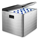 DOMETIC CombiCool RC 2200 EGP, lautlose, elektrische Absorber-Kühlbox aus Aluminium mit Gas-Anschluss 50 mbar, 40 Liter, 12 V und 230 V für Auto, LKW und Steckdose