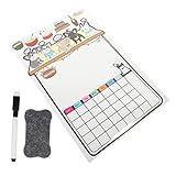 OSALADI 1 Satz Message Board Fliesen Schreibwaren Magnete Liste Planke aufkleber Planungs-Whiteboard für Notizen Memo-Schreibtafel Memo-Message-Board Terminerinnerung PVC