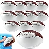 Syhood 12 Stück Autogramm-Fußbälle, blanko, 30,5 cm, Sport, Outdoor, Unterschrift, American Footballs für Kinder und Erwachsene, Fußball, Jahrestag, Geburtstag