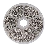 NUSITOU DIY Schmuck Zubehör Set 1 Set Handgemachte Hängeringe Aus Silberne Geschlossene Ringe 4mm 5mm 6mm 7mm Und 8mm Vielseitige Verbindungselemente Für