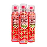 StaySafe All-in-1 Feuerlöscher, 3er-Set | Feuerlöscher für zu Hause | Auto | Wohnwagen, Boot - Löscht Alles Arten von Bränden in Sekunden