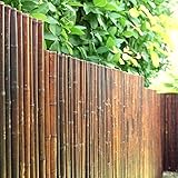 DE-COmmerce® Hochwertiger Bambus Zaun Sichtschutz ATY Nigra, oben geschlossen, Rollzaun, Gartenzaun, Sichtschutzzaun für Garten, Terrasse, Balkon (HxB) 180 cm x 180 cm