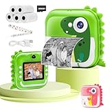TOYOGO Sofortbildkamera für Kinder, Digitalkamera zum Drucken, 2,4 Zoll Bildschirm, Video 1080P & 24 MP Dual-Linse, 32G SD Karte, Geschenk für Geburtstag und Weihnachten (Grün)