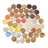 FIXOSHEE Keramik Mosaikfliesen Unregelmäßige Kieselsteine DIY Bastelmaterial für Kreative Fliesenverlegung und Individuelle Dekoration Zuhause