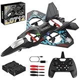 RC Flugzeug, Afenau 2,4 GHz Ferngesteuertes Flugzeug mit Batterien, 360° Surround Modellflugzeug Ferngesteuert mit LED, 6 Achsen Gyro Stabilisator RC Flugzeug Anfänger für Kinder und Erwachsene