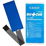 ICEHOF Kühlpad mit Vlies-Hülle - Kuschelweich, lange Kühldauer - Kühlpack Gel Kühlakku Kühlgel Kühlkompresse Kälte-Kompresse Kühlkompressen Kühlbeutel Eisbeutel Blau