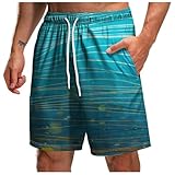 Generisch Golf Shorts Men, Herren Sport Laufshorts Kurze Running Fitness Training Mit Kordelzug Men's Activewear Tennishose Kurz Sportkleidung Mann Trikot Hose Sport (XXL, Hellblau)