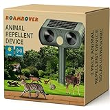RoamRover 2er-Pack Katzenschreck für Garten Solar, Ultraschall-Katzenschreck für den Außenbereich, kann Katzen, Vögel, Füchse, Waschbären, Kaninchen und Nagetiere wirksam abwehren (2)