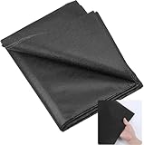 200x100 cm Bügelvlies zum Verstärken, 55 g/m² Einlagestoff zum Aufbügeln, Schwarz Bügelvlies Stoff, Bügeleinlage, Fusible Interfacing, Aufbügelbare Vlies, für Nähhandwerk, Verstärkte Bekleidung