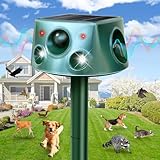 Katzenschreck für Garten, Marderabwehr 65.5KHZ Vogelabwehr Taubenabwehr Ultraschall, 12m Katzenabwehr Marderschreck Garten, IP66 Mäuse Vertreiben Mader Abwehr für Waschbär Vögel Katzen Marderfalle